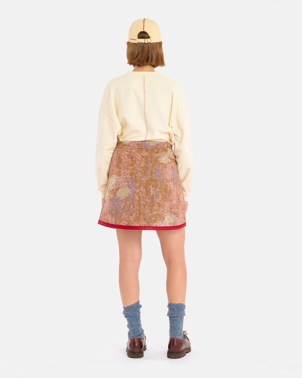 JUPE ELOISE NYMPHEAS MULTI-KHAKI