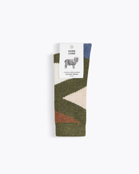 FANTASY TRIANGLES KHAKI-MULTI SOCKS