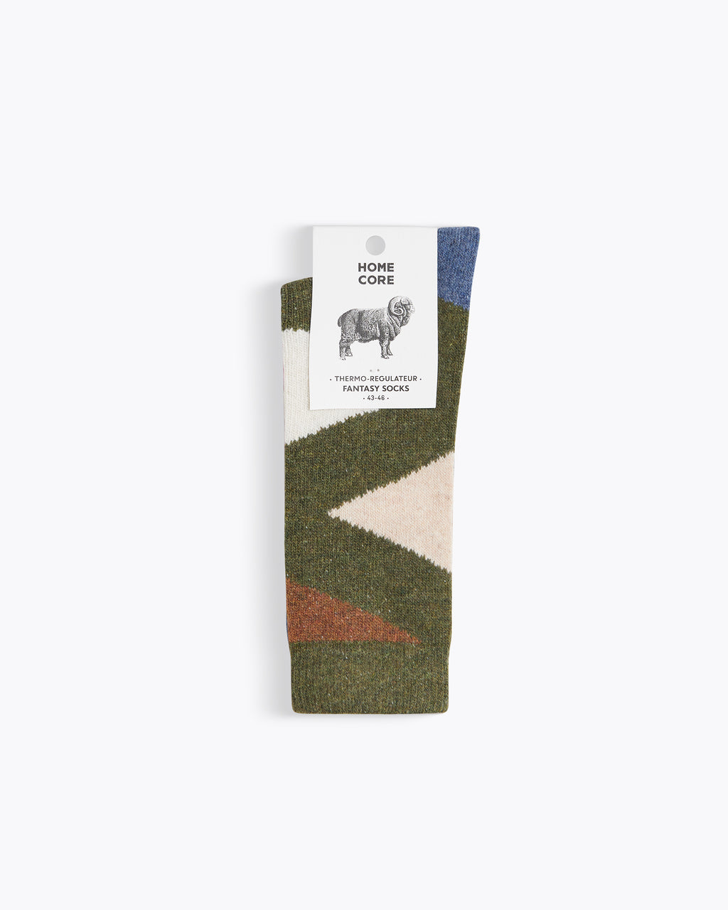 FANTASY TRIANGLES KHAKI-MULTI SOCKS