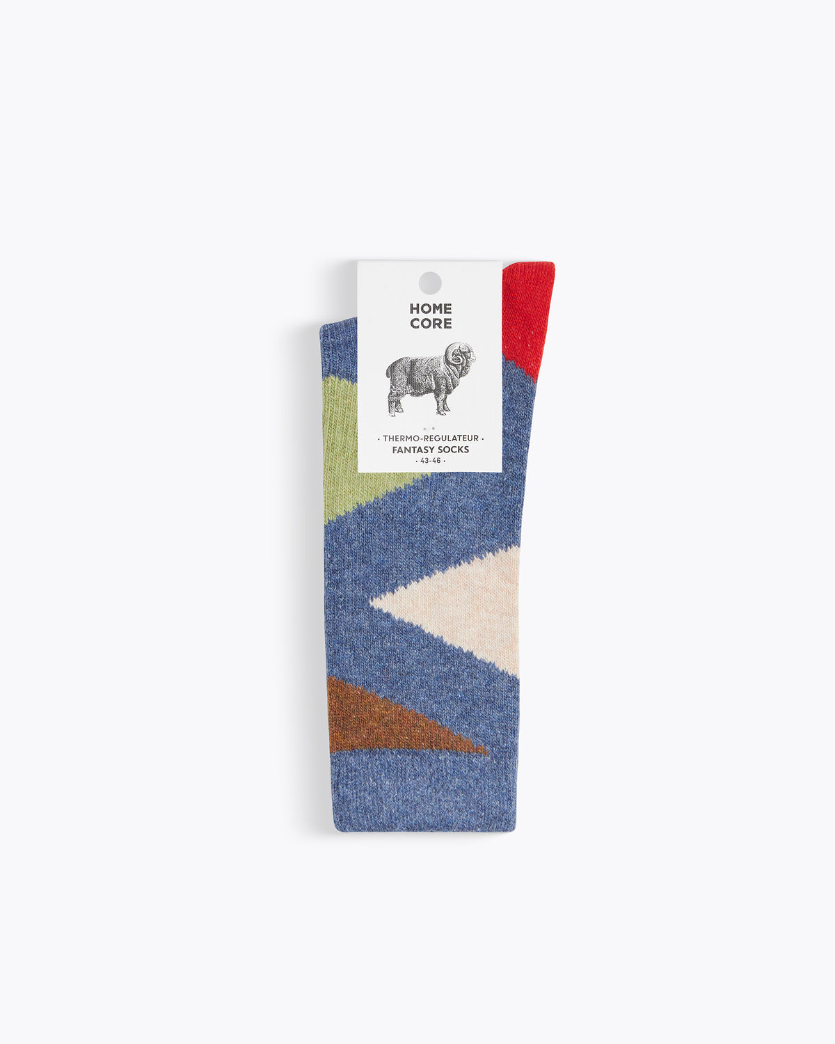 FANTASY TRIANGLES NAVY-MULTI SOCKS