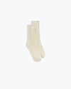 FINE COTTON IVORY SOCKS