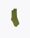FINE COTTON LIZARD GREEN SOCKS