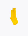 FINE COTTON SOFT YELLOW SOCKS