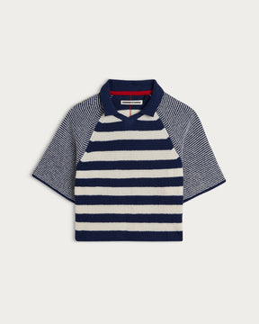 CARDIGAN FLAVIA SPUMA NAVY STRIPES