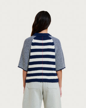 FLAVIA SPUMA NAVY STRIPES CARDIGAN