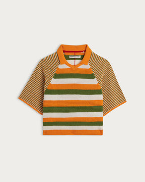 CARDIGAN FLAVIA SPUMA ORANGE STRIPES