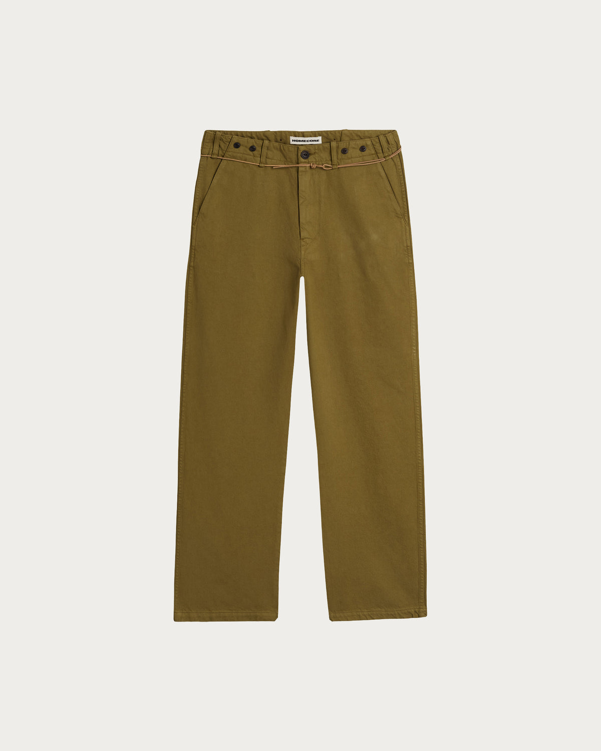 HEMMING TWILL ARMY KHAKI PANT