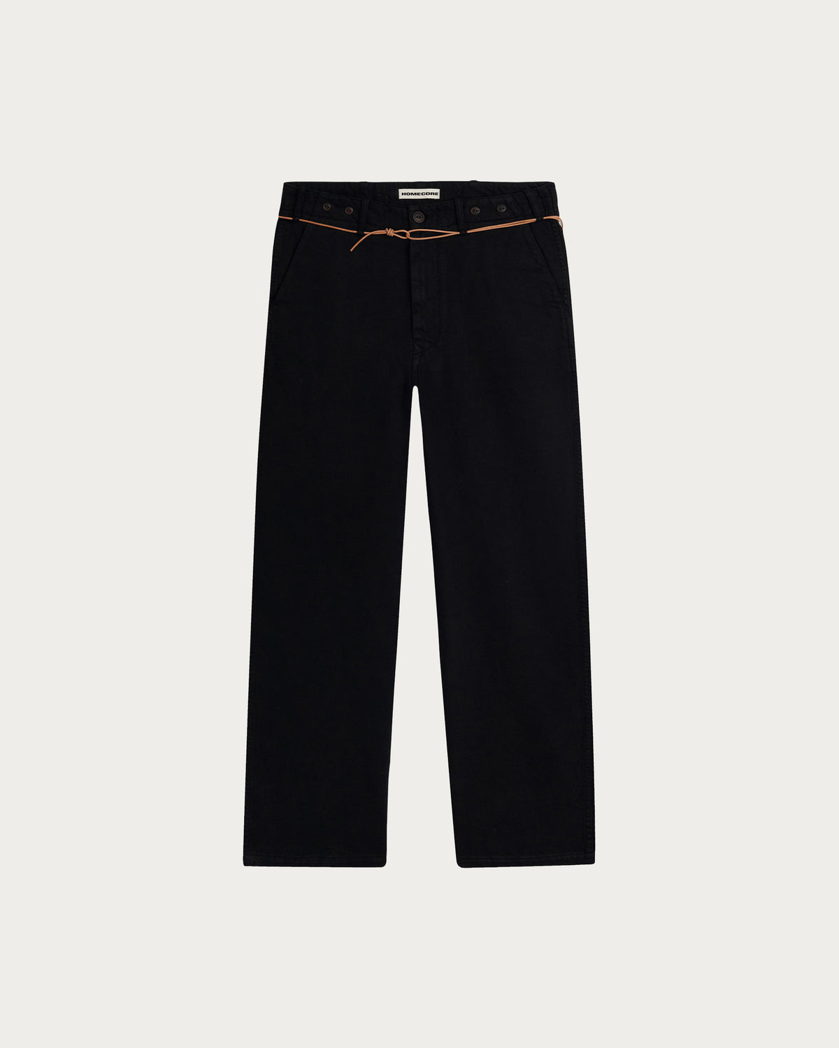 HEMMING TWILL BLACK PANT