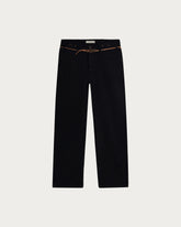 HEMMING TWILL BLACK PANT