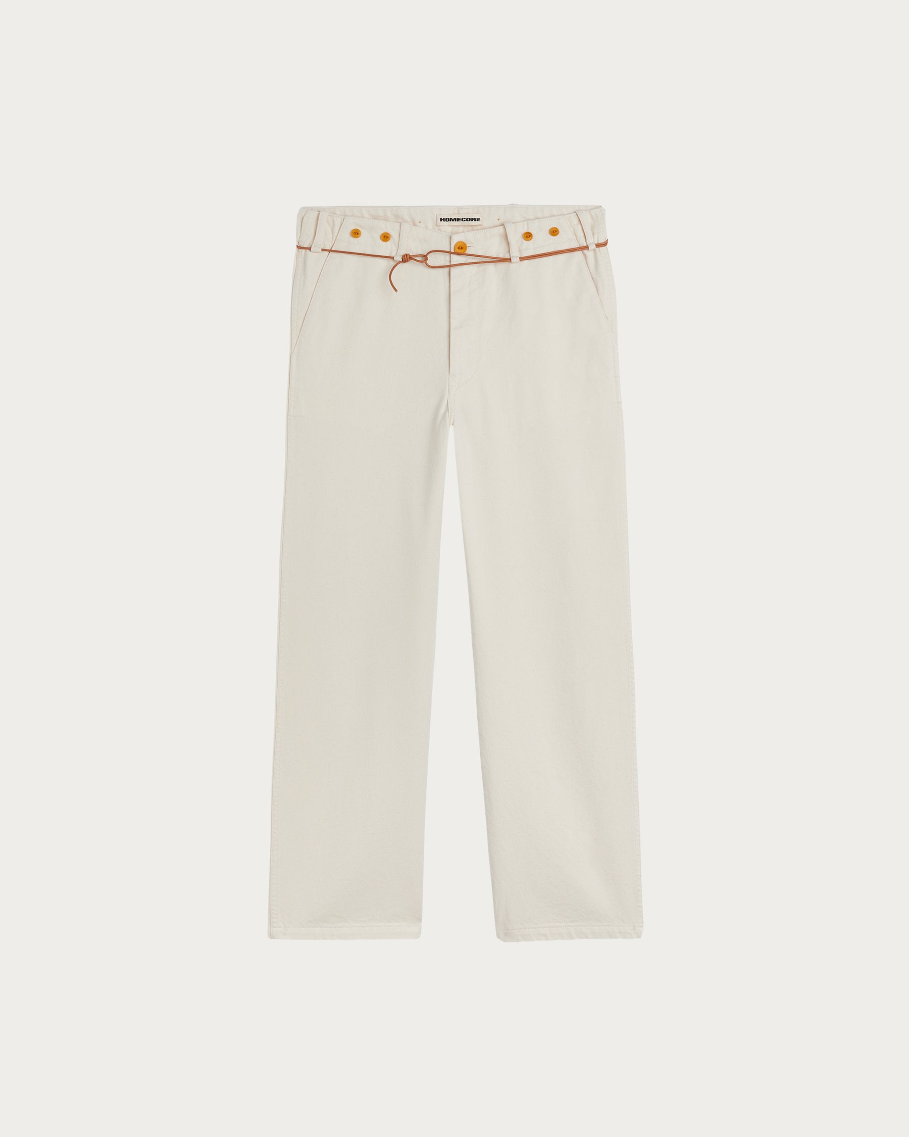 PANTALON HEMMING TWILL ECRU