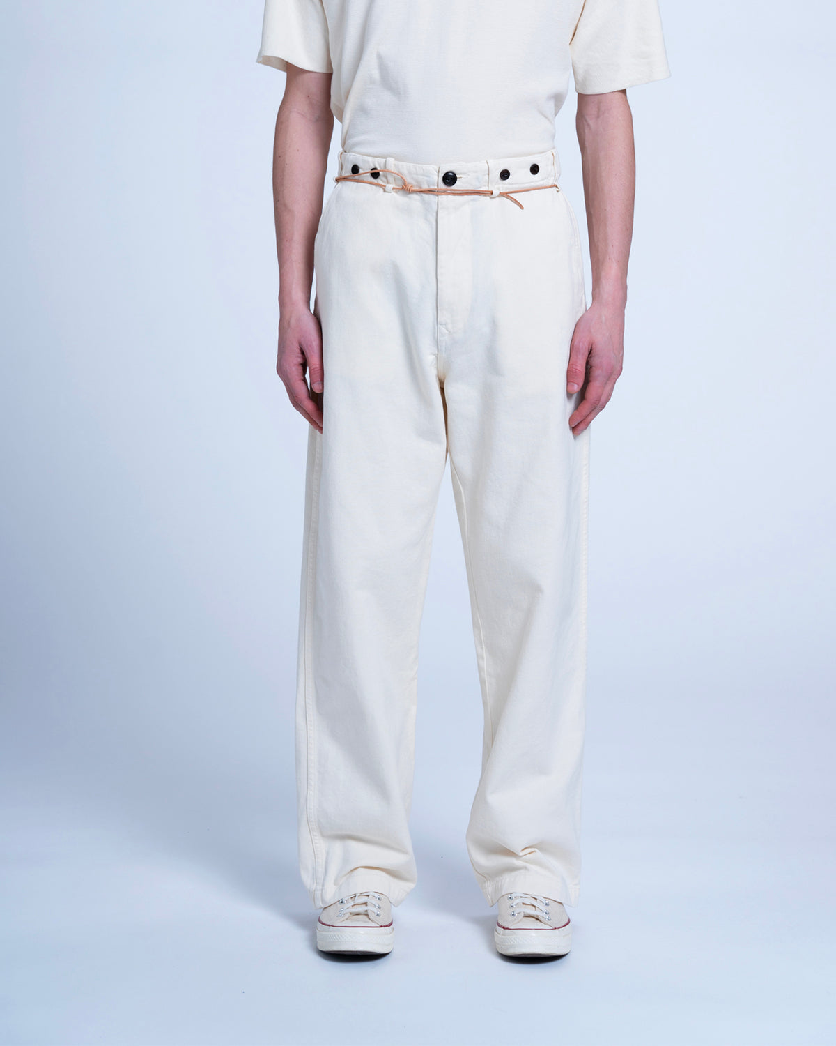 PANTALON HEMMING TAURUS LINEN WHITE