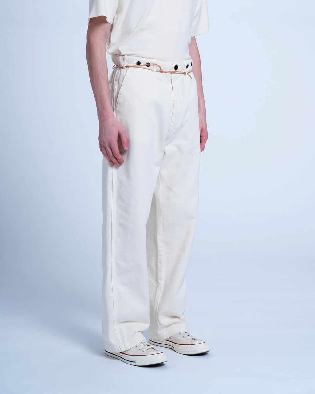 PANTALON HEMMING TAURUS LINEN WHITE