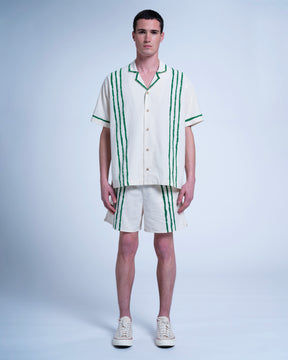 PRAIA SHIRT GREEN STRIPES