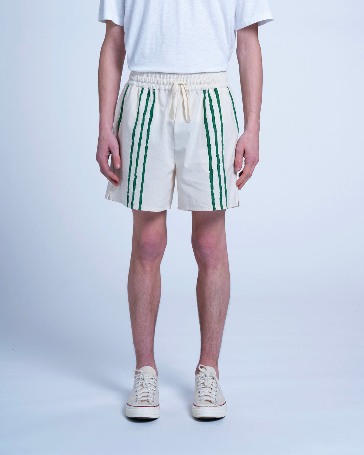 SHORT PARISTO GREEN STRIPES