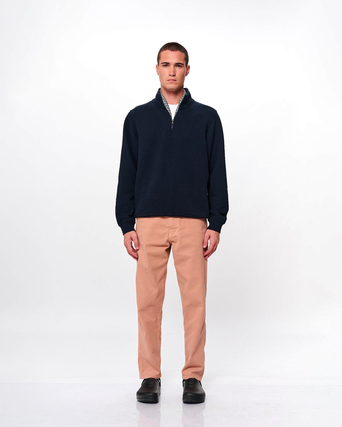 TERRY HALFZIP NAVY