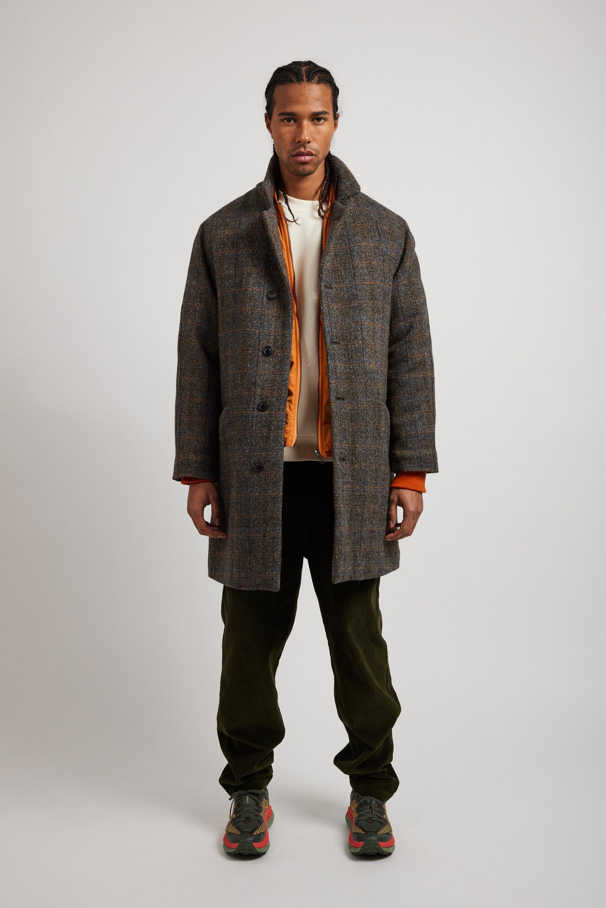 COATS STEVE HARRIS TWEED BLUE CHECKS