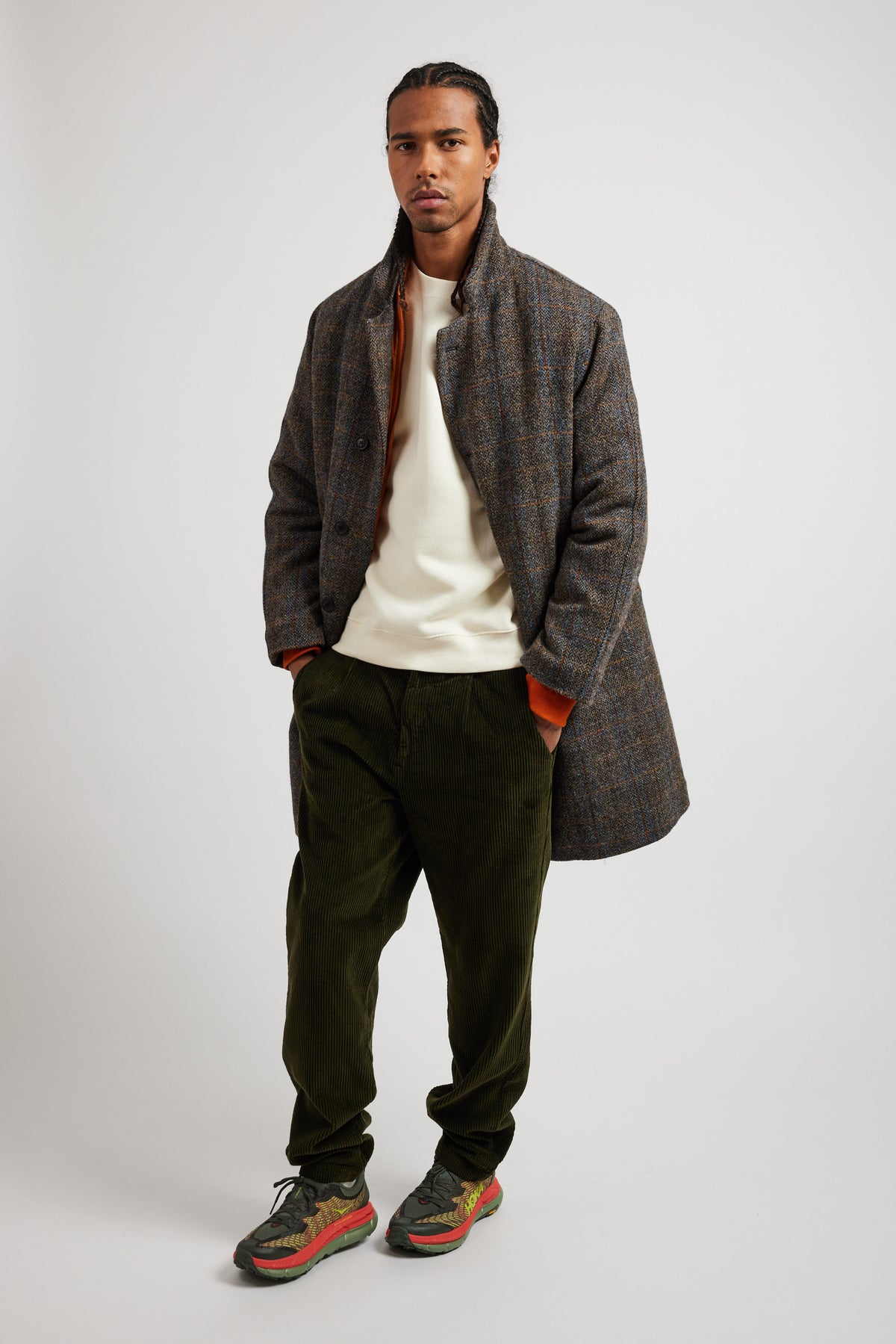 COATS STEVE HARRIS TWEED BLUE CHECKS