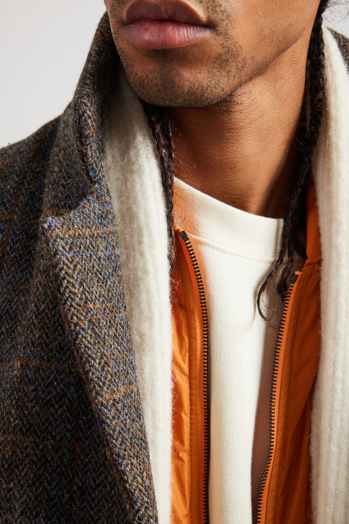 COATS STEVE HARRIS TWEED BLUE CHECKS