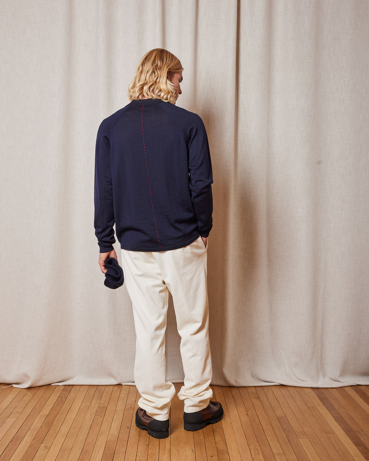 POLO IBISKUS MERINO NAVY