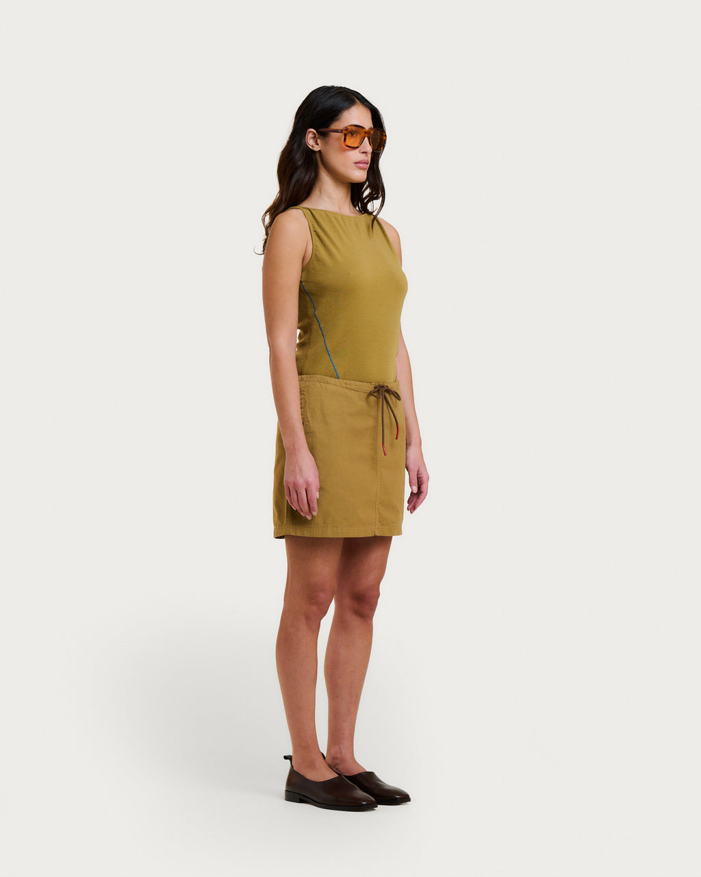 KAIA RIPSTOP DESERT BEIGE SKIRT