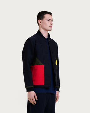 KETON SILK NAVY JACKET