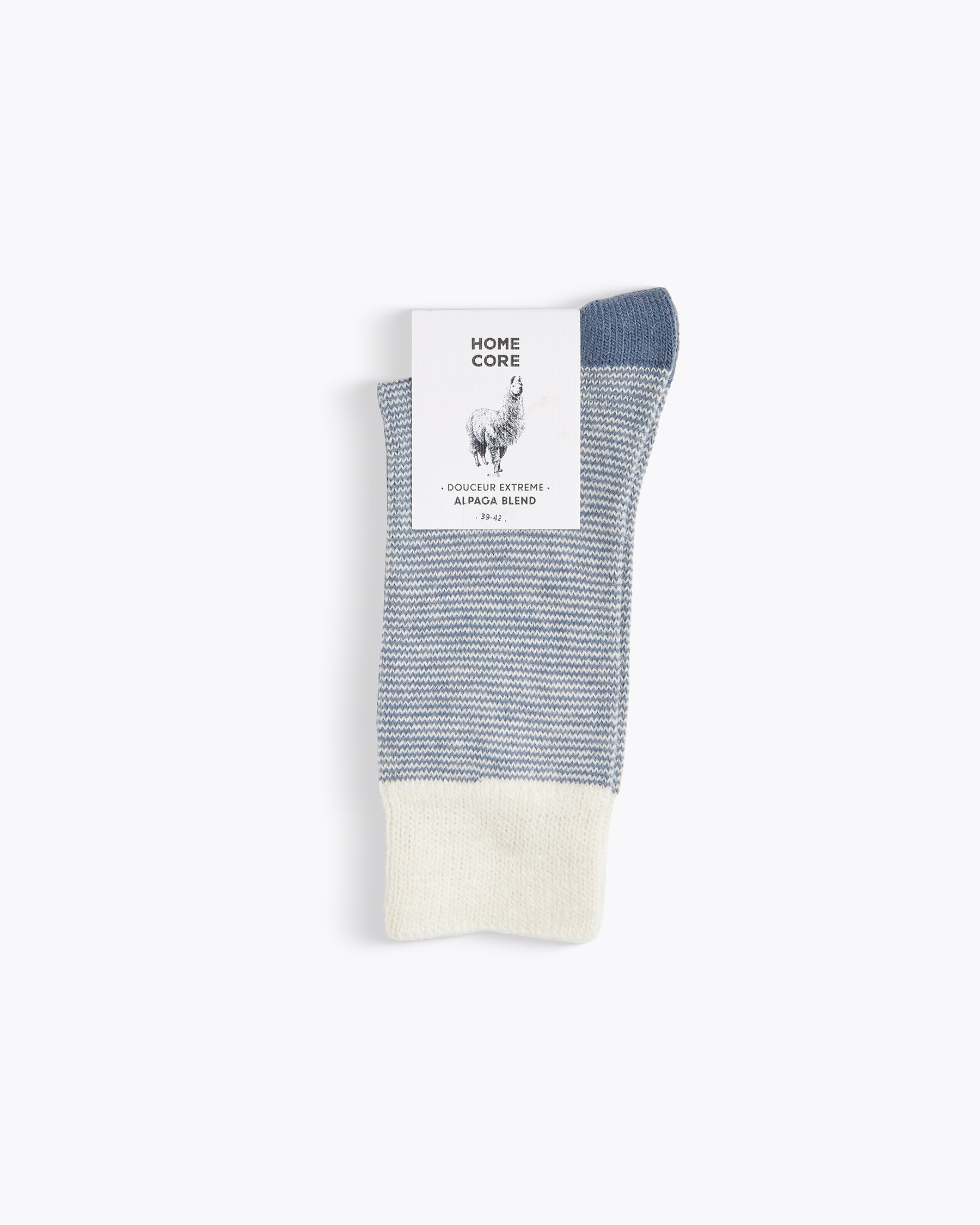 LAMBSWOOL SOCKS STRIPES BLUE