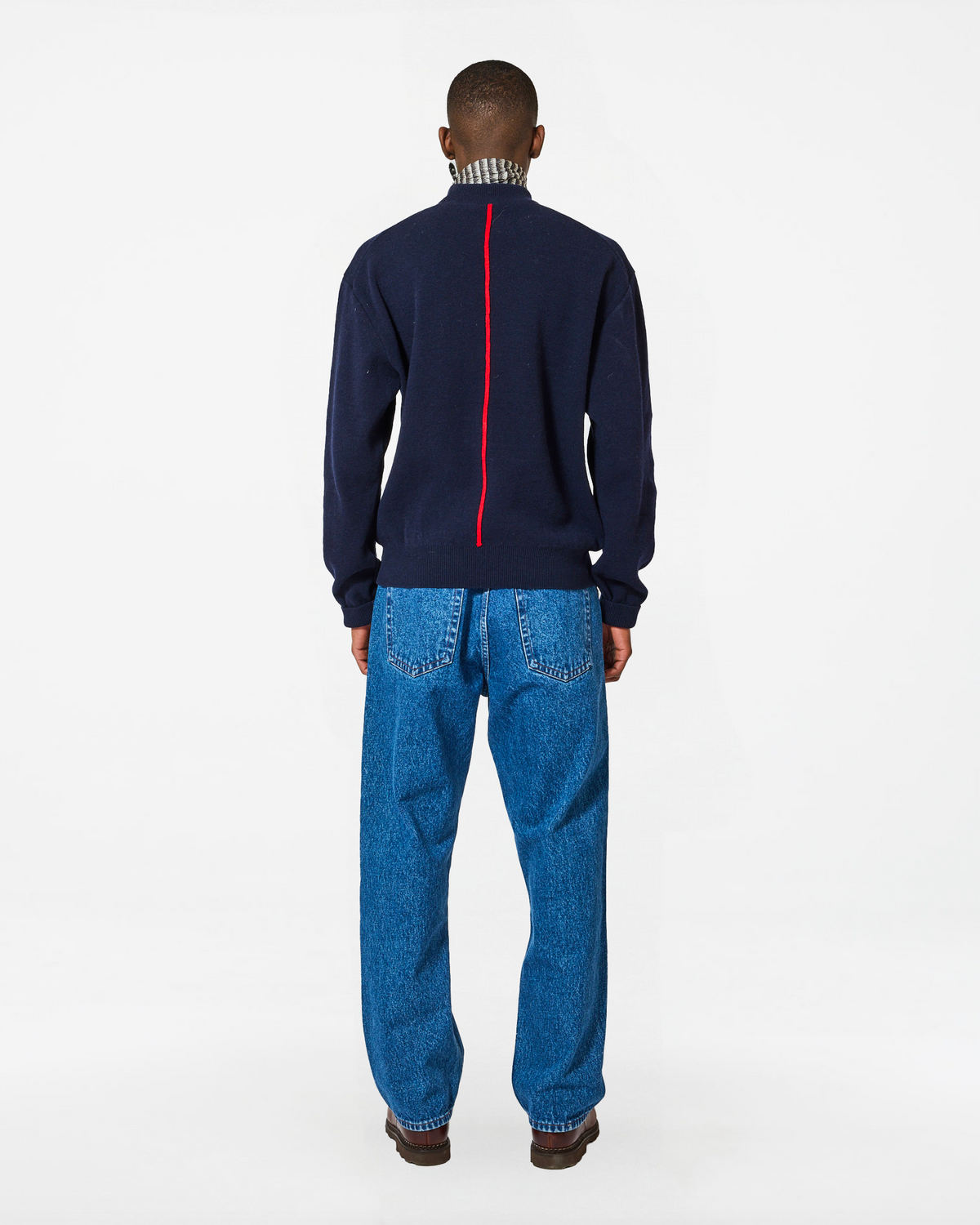 LIAM FUZZ NAVY SWEATER