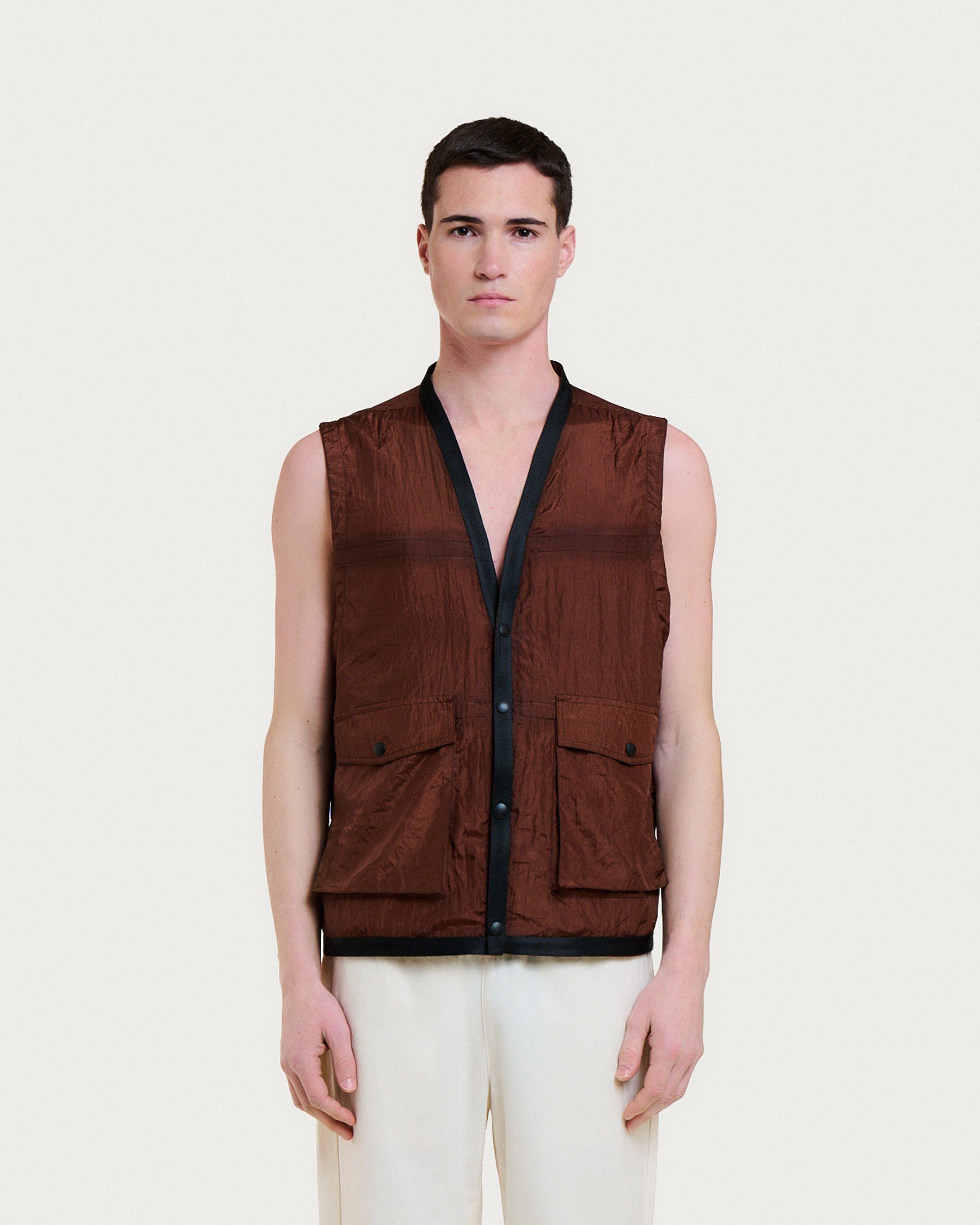 GILET LIGHT VEST BROWN MULTI