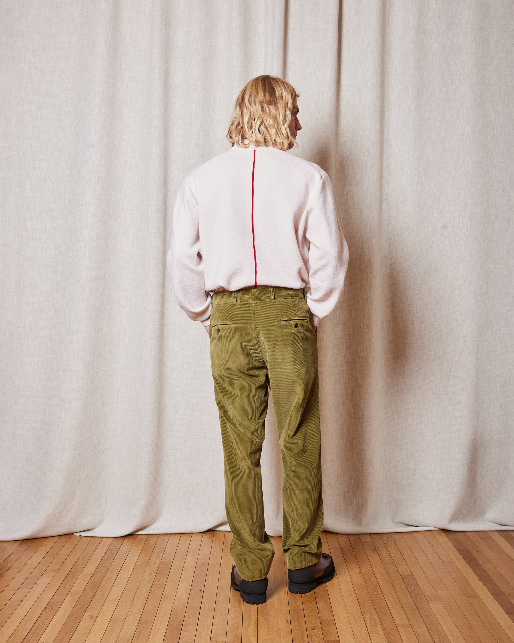 LYNCH CORD LIZARD GREEN TROUSERS