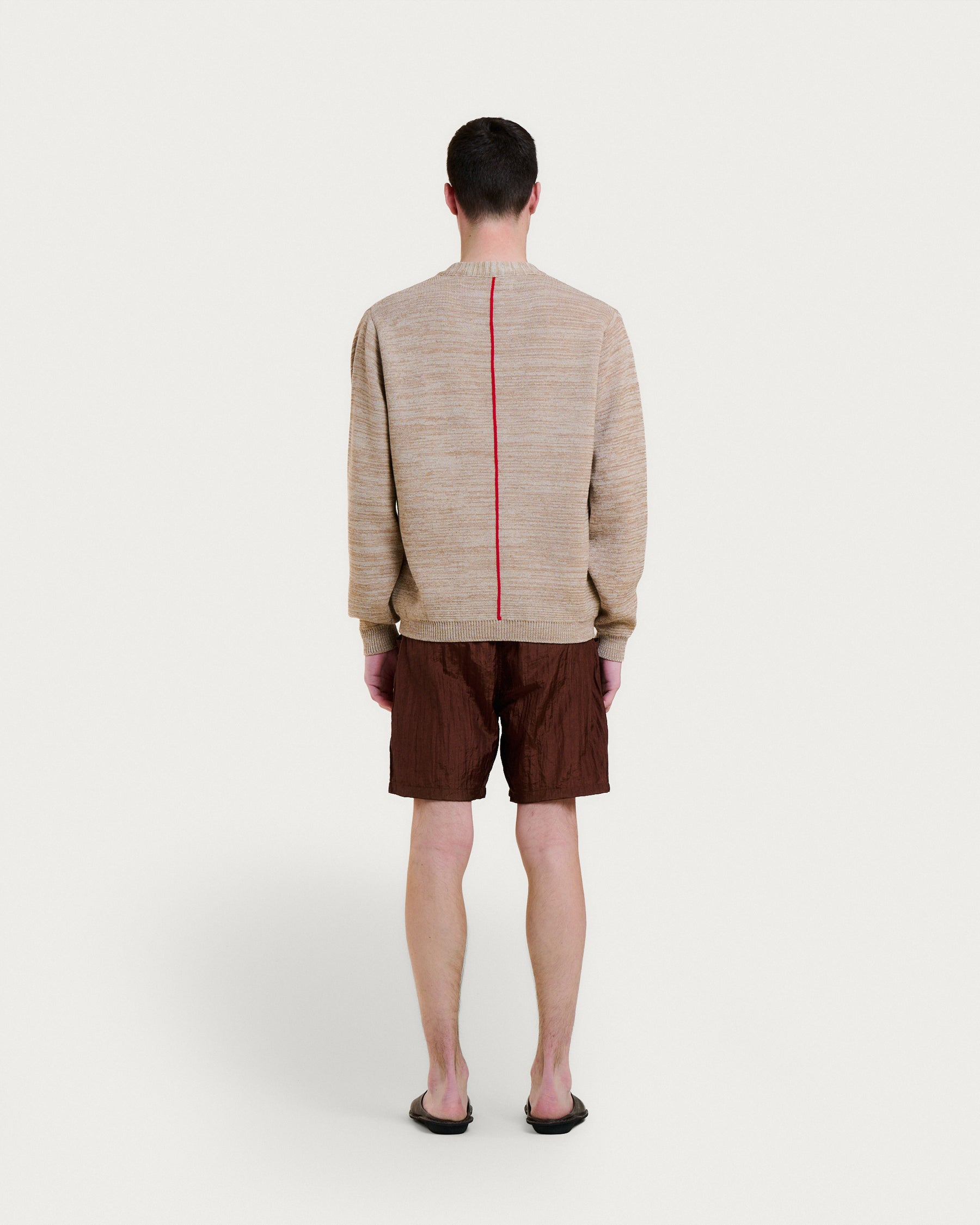 CARDIGAN MANOLO MERINO BEIGE MELANGE