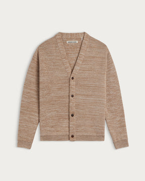 CARDIGAN MANOLO MERINO BEIGE MELANGE