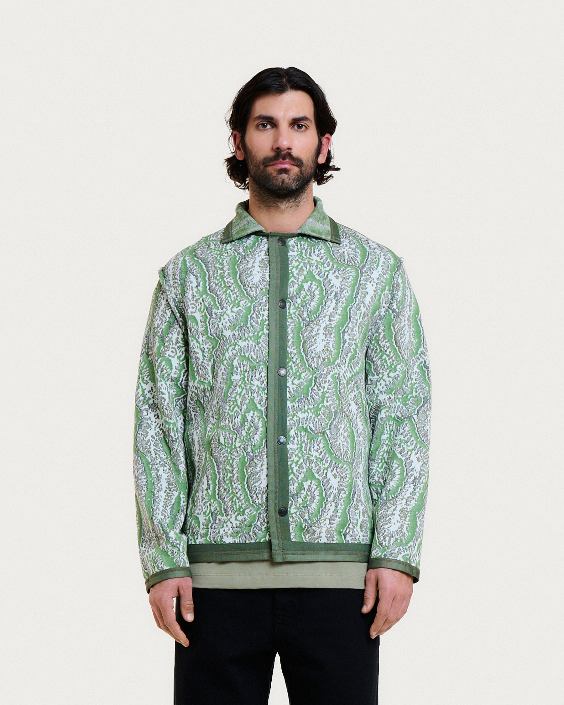 MAS CORAL GREEN MULTI JACKET