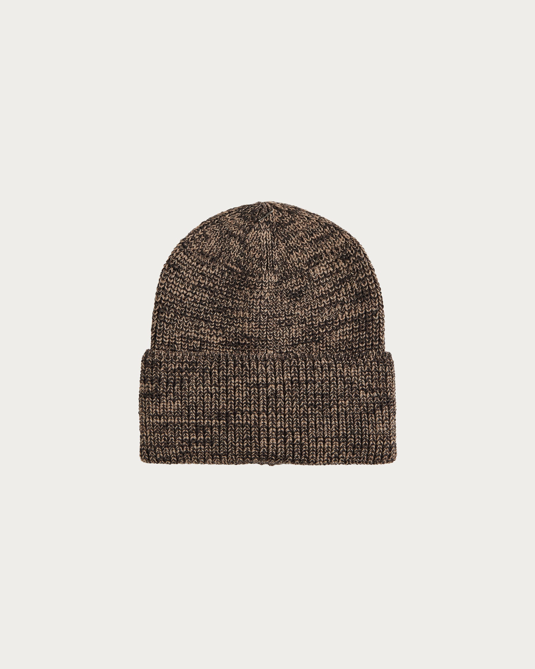 MERINO SPECKLED BROWN BEANIE