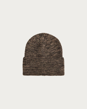 MERINO SPECKLED BROWN BEANIE