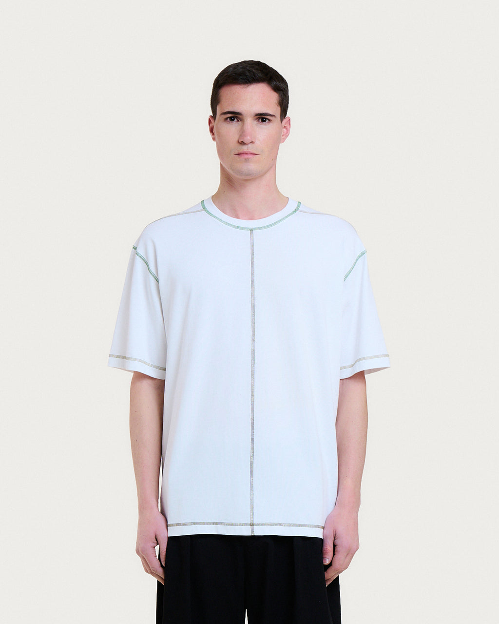 MULTICO BASEBALL WHITE-GREEN T-SHIRT