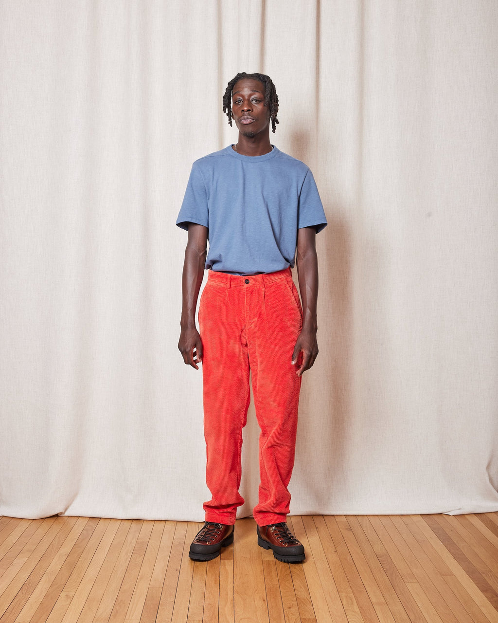 PANTALON OREL CORD GRAPEFRUIT