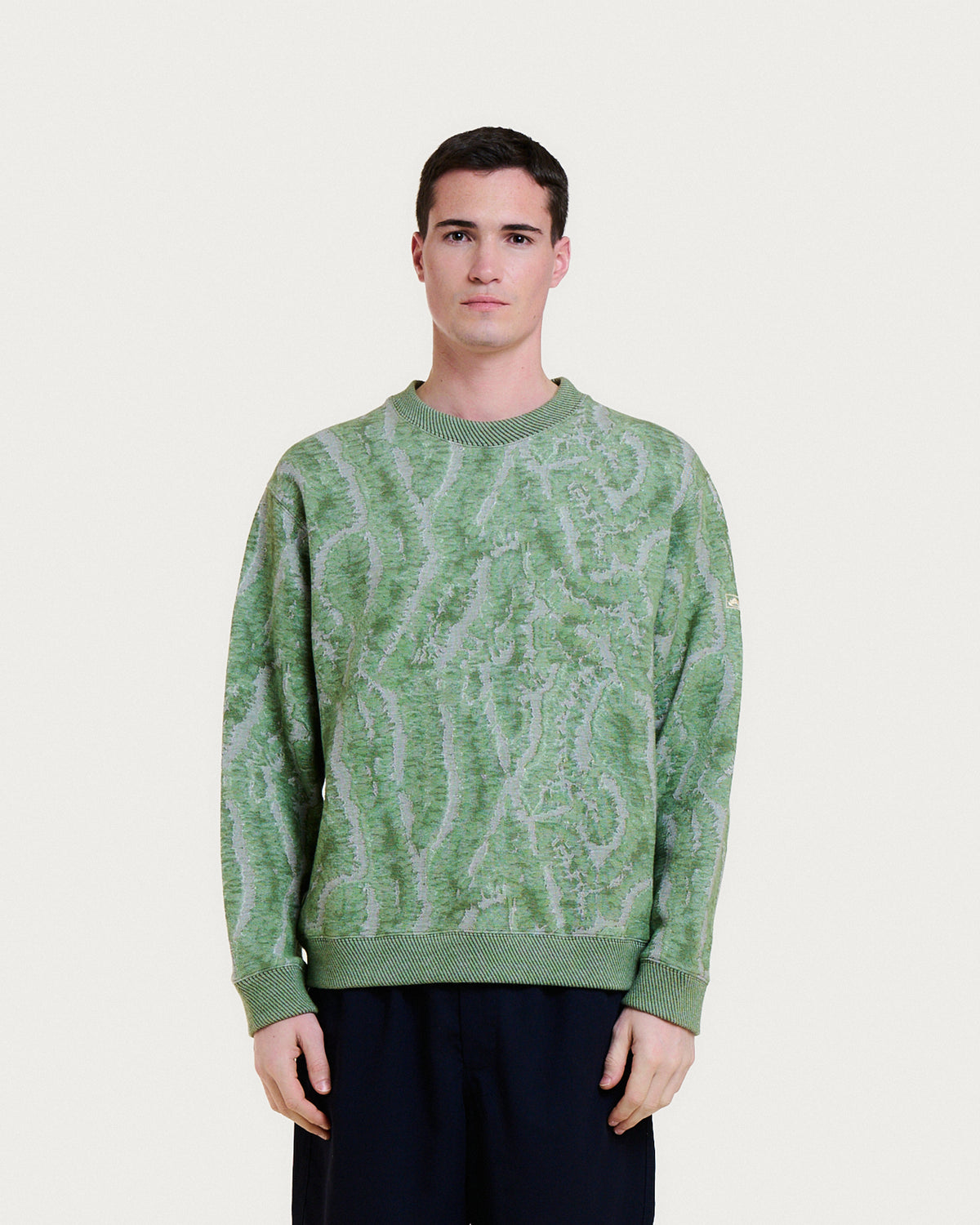 SWEATSHIRT PAC CORAL GREEN MULTI