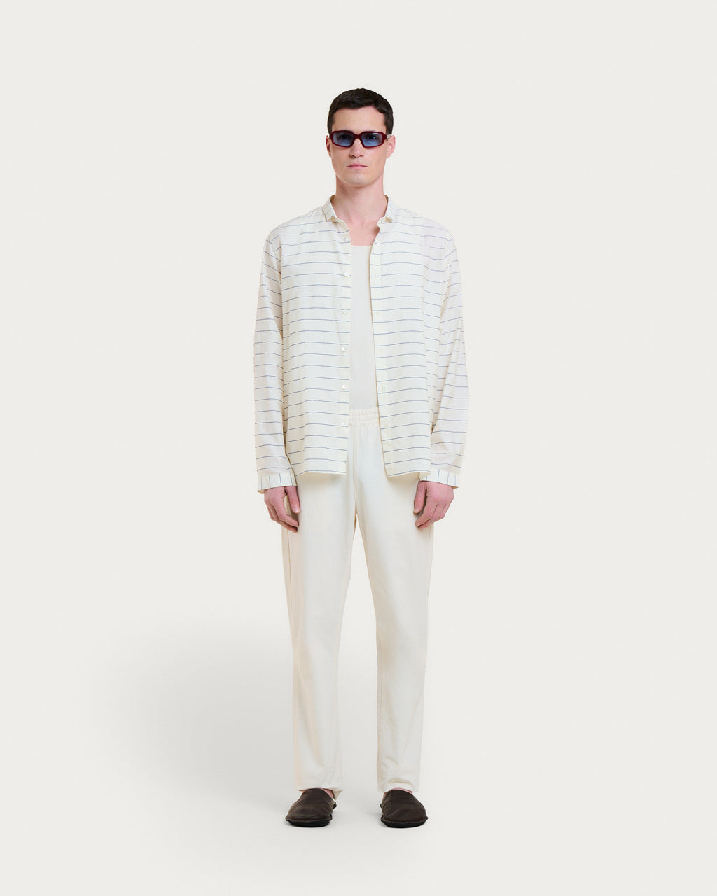 PALA NALYA ECRU STRIPES SHIRT