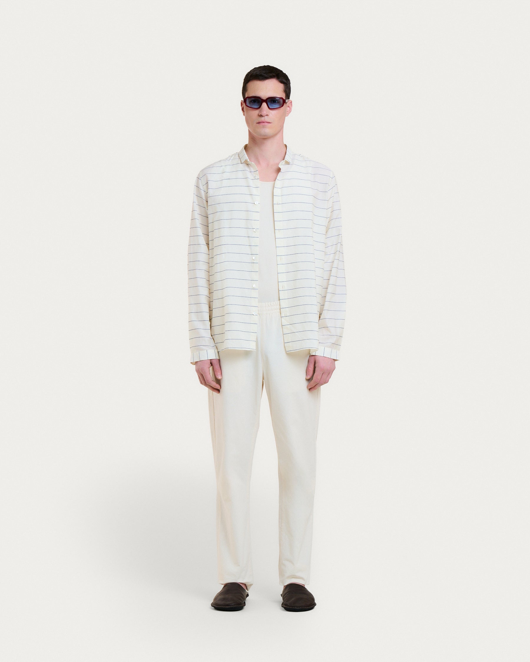 PALA NALYA ECRU STRIPES SHIRT