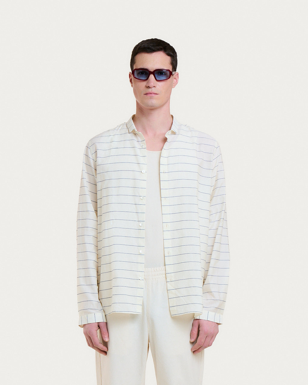 PALA NALYA ECRU STRIPES SHIRT