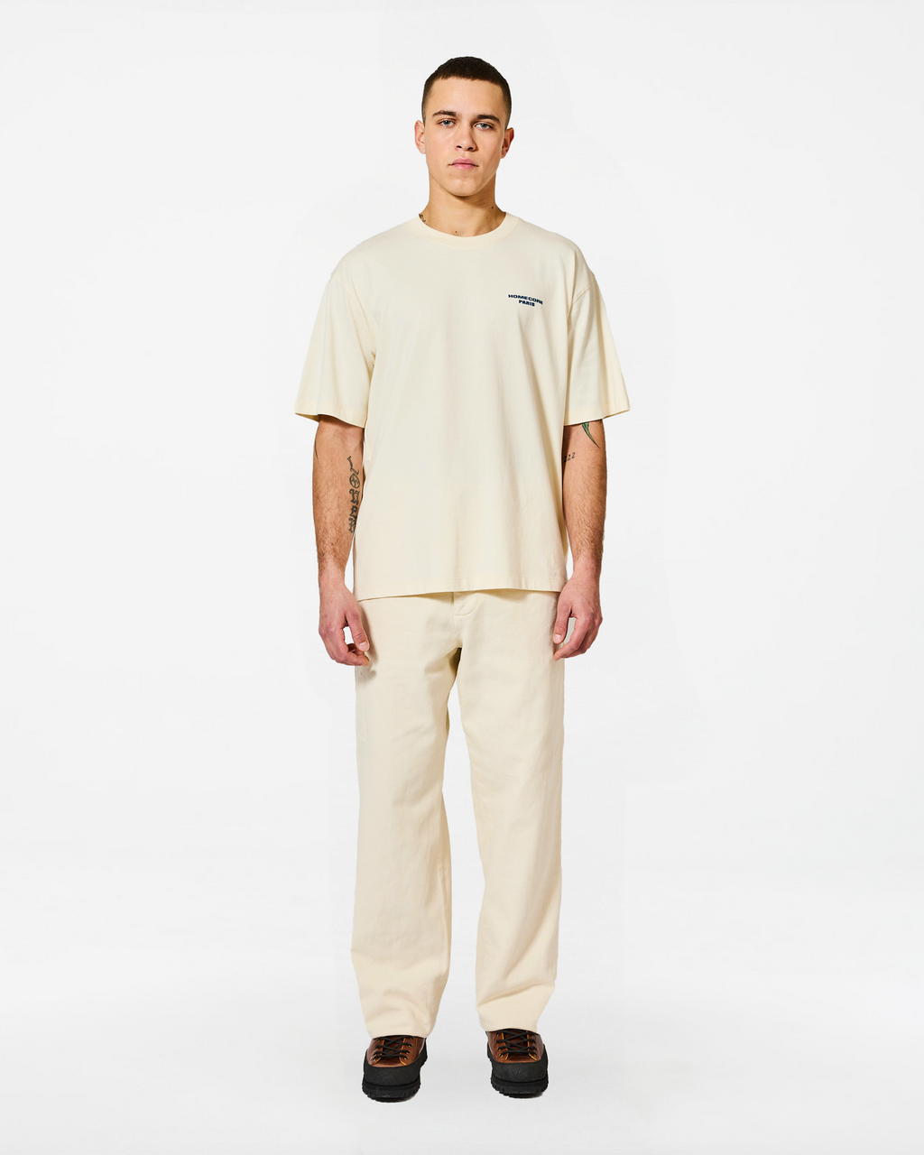 T-SHIRT PARIS 10 TEE CREAM-BLUE