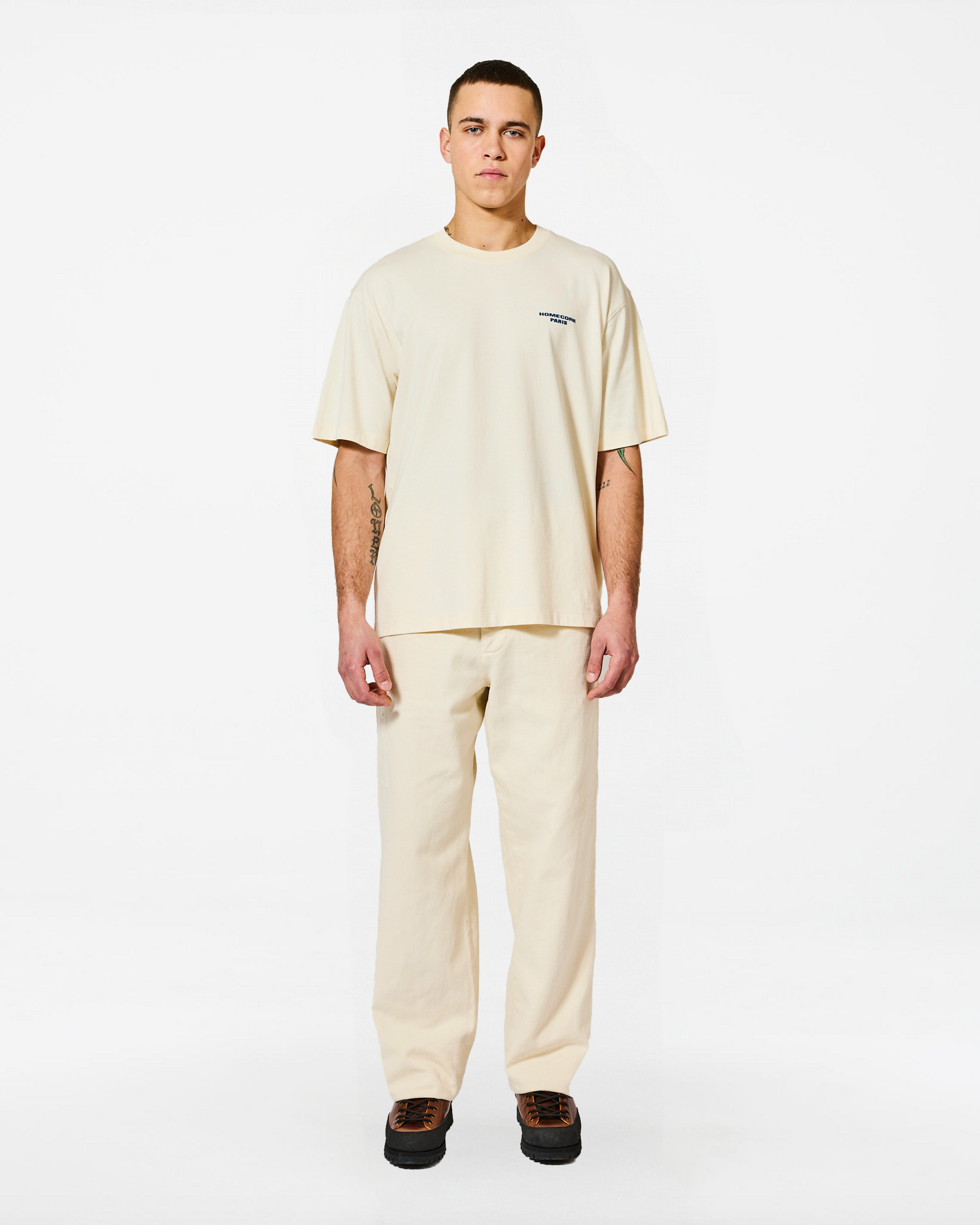 T-SHIRT PARIS 10 TEE CREAM-BLUE