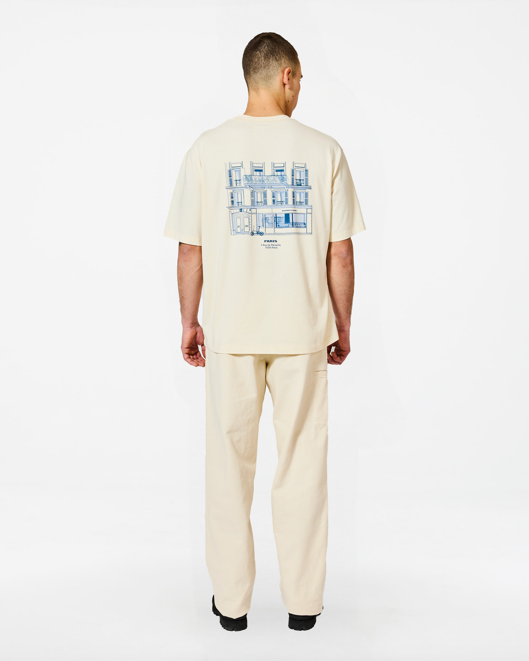 T-SHIRT PARIS 10 TEE CREAM-BLUE