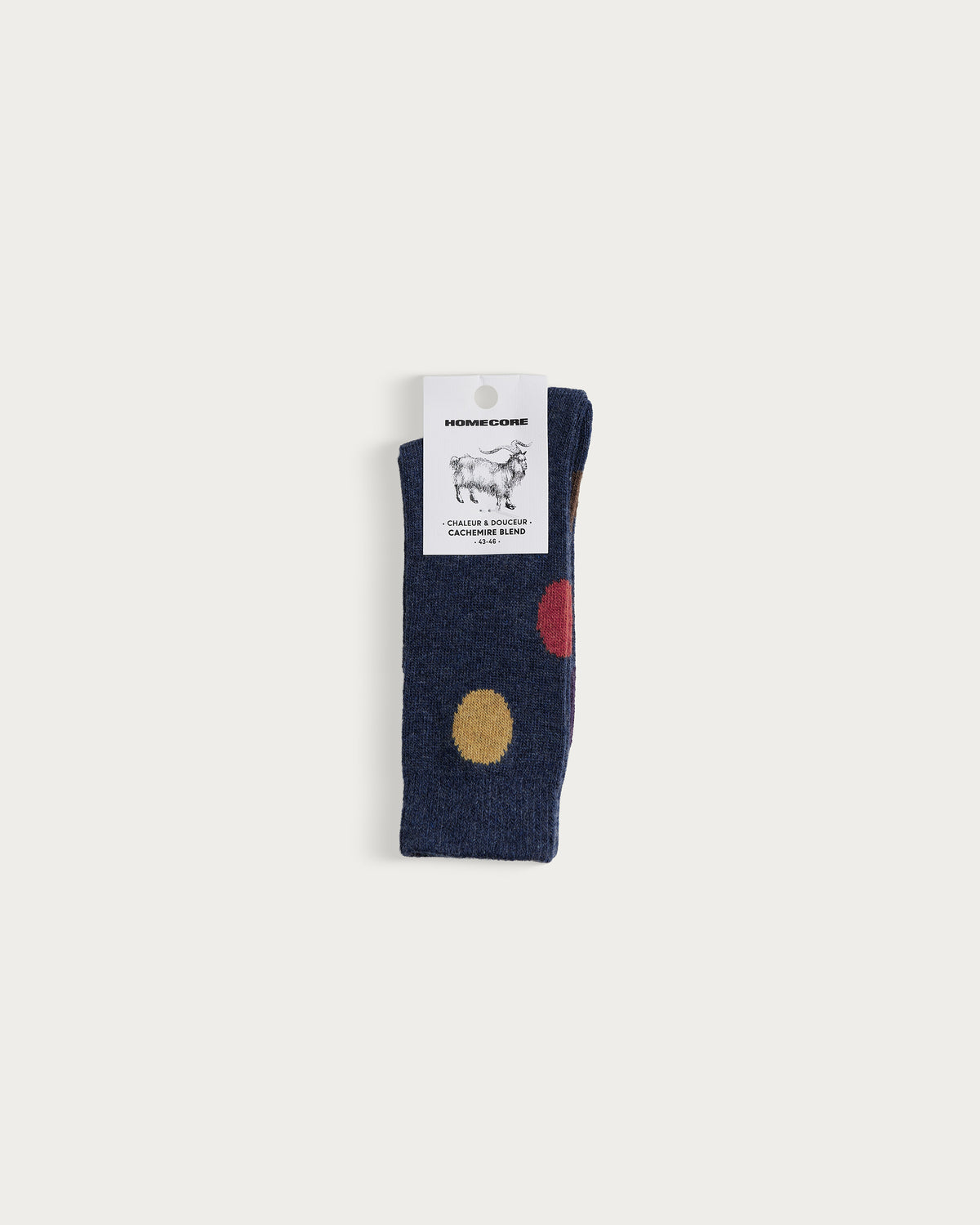 POLKA DOT SOCKS NAVY-MULTI