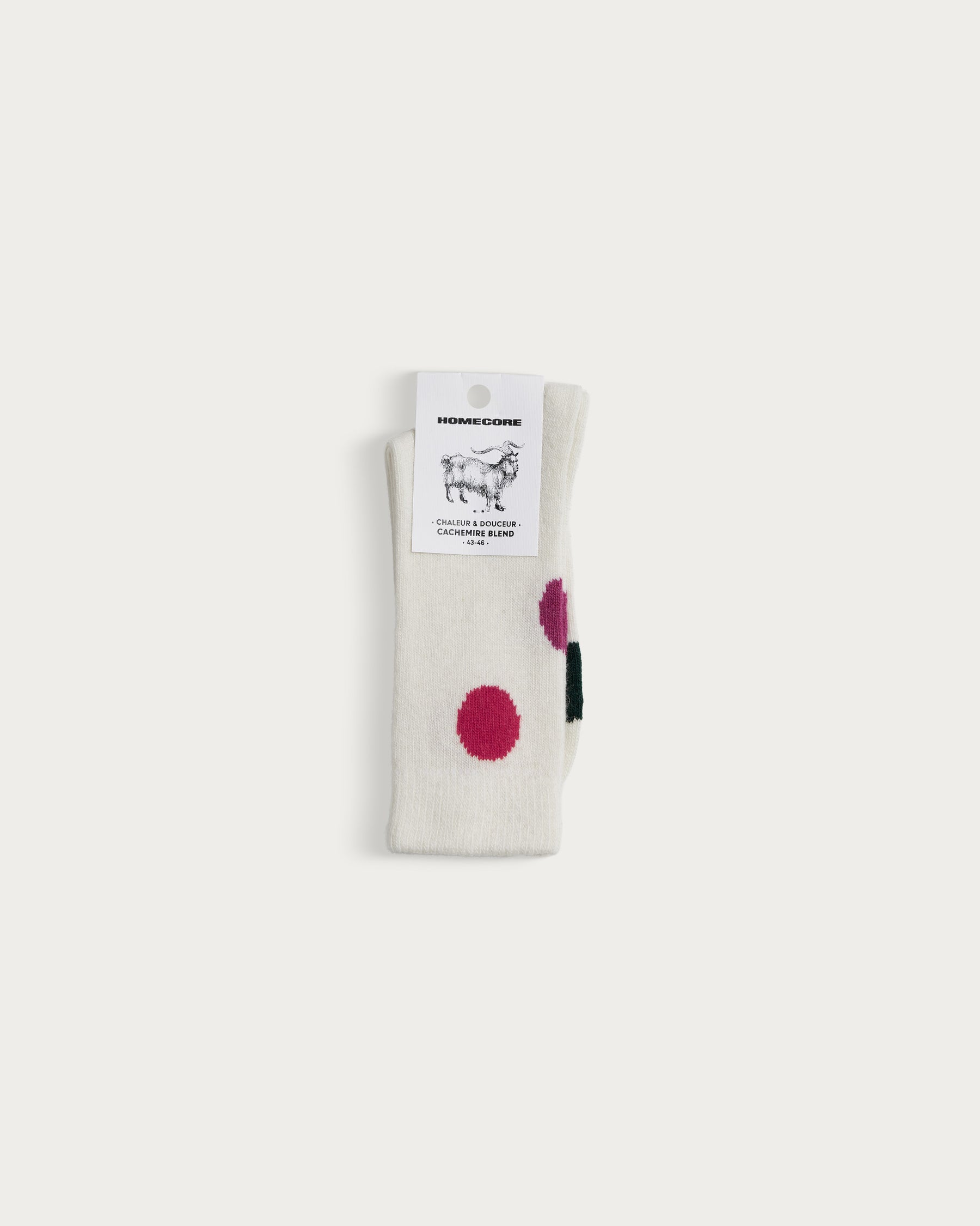 POLKA DOT SOCKS WHITE-MULTI