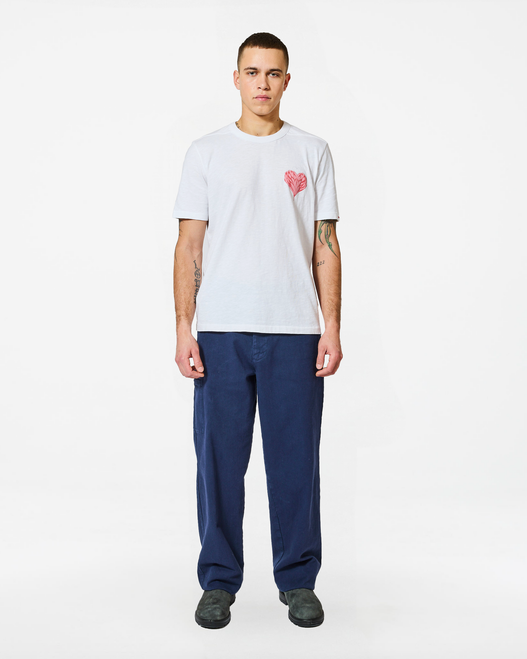 T-SHIRT RODGER BLOOM WHITE-PINK