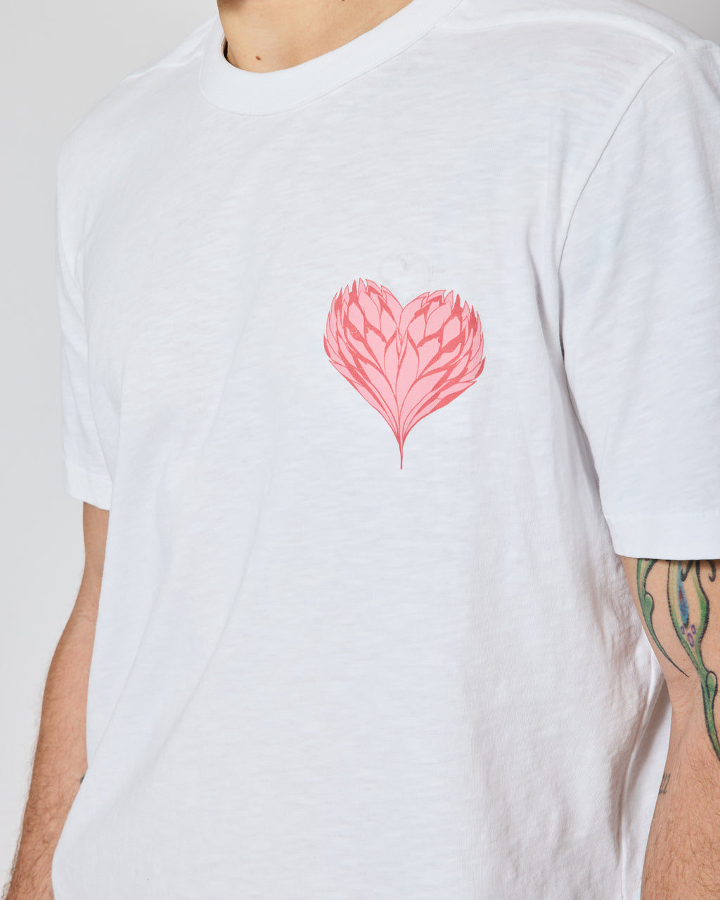 T-SHIRT RODGER BLOOM WHITE-PINK