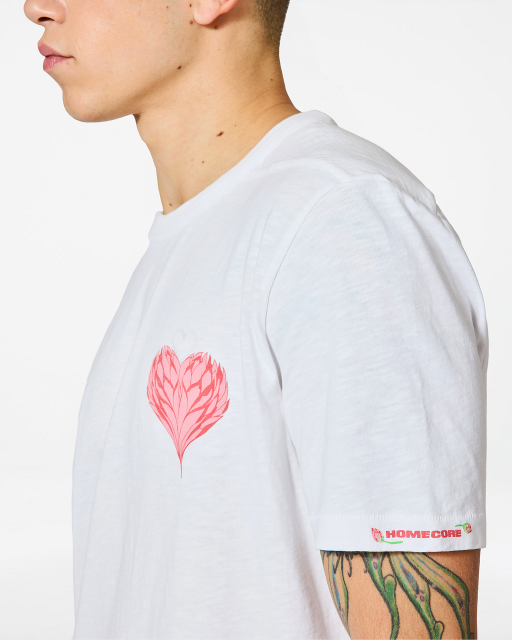T-SHIRT RODGER BLOOM WHITE-PINK