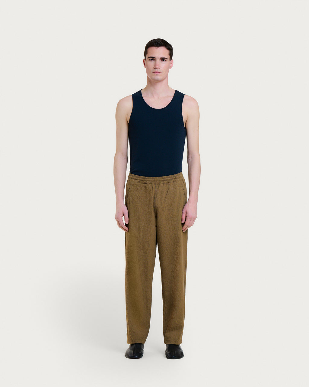 KHAKI SEER SAROUEL PANTS
