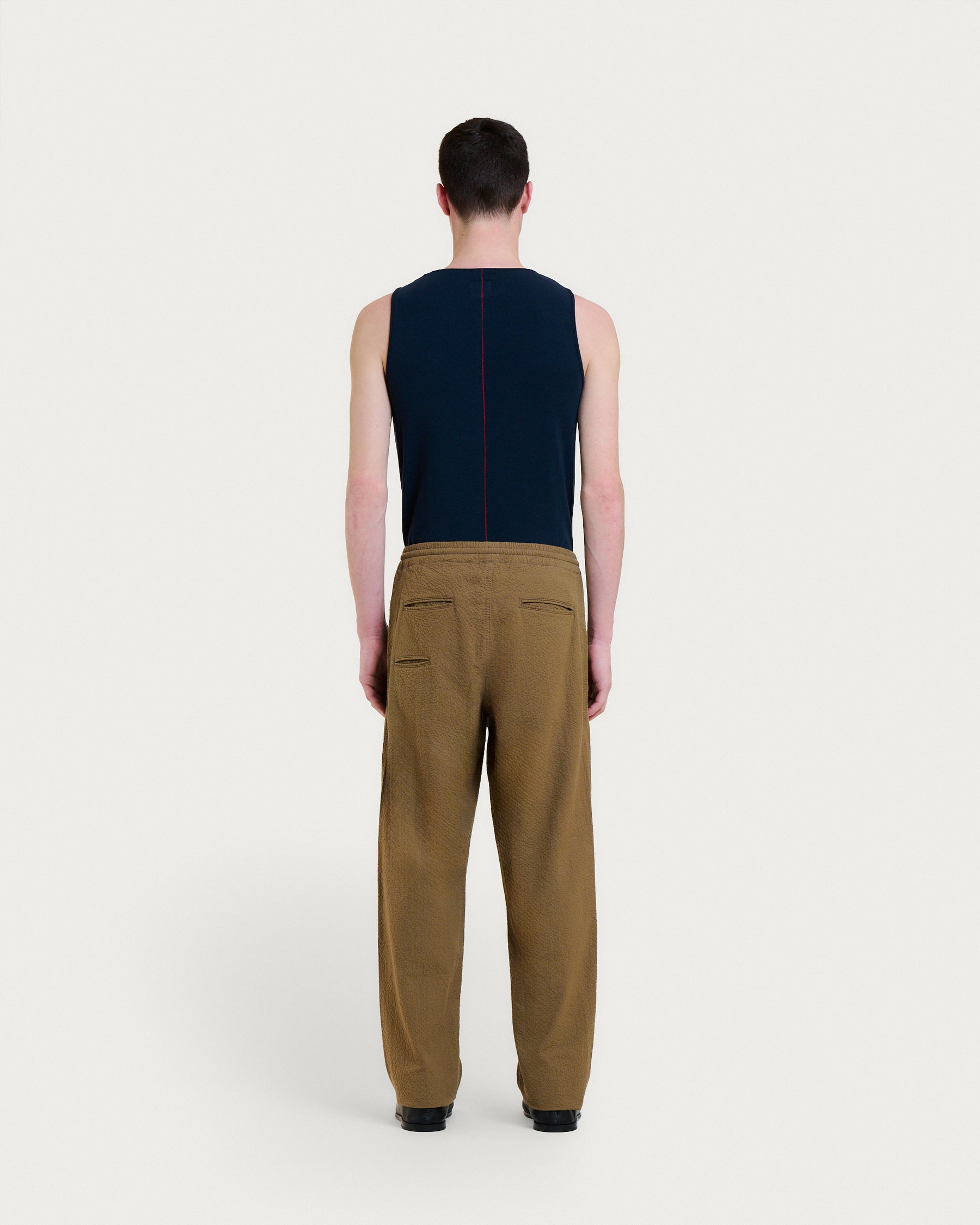 KHAKI SEER SAROUEL PANTS